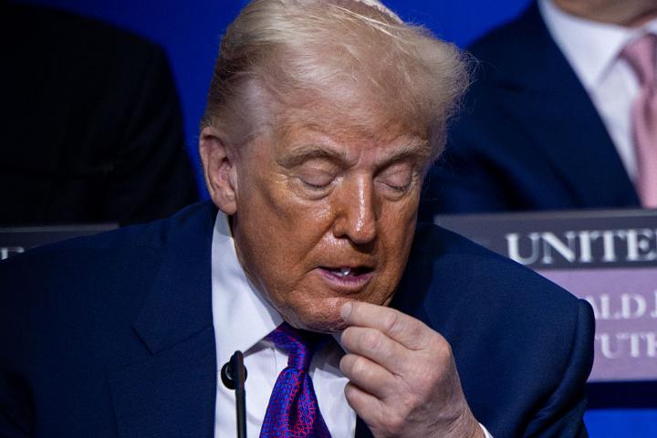 Donald Trump, pensativo