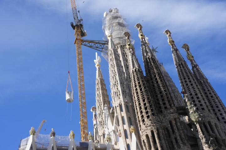 El templo de la Sagrada Familia alcanza su altura máxima: 172 metros