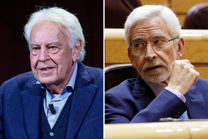 Felipe González y Joan Lerma, en dos imágenes de archivo.