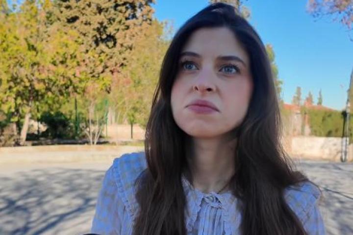 Lucía de la Riva en su vídeo en TikTok.
