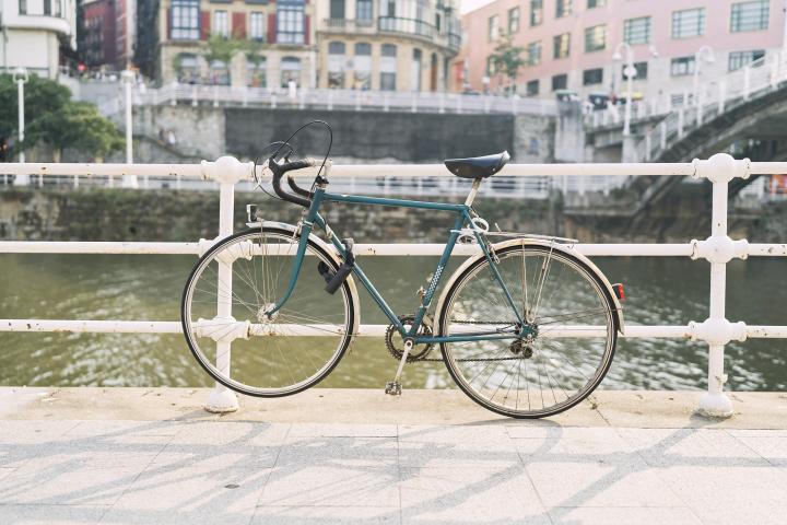Un bicicleta en Bilbao