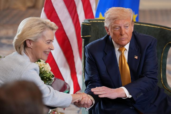 Ursula von der Leyen y Donald Trump.