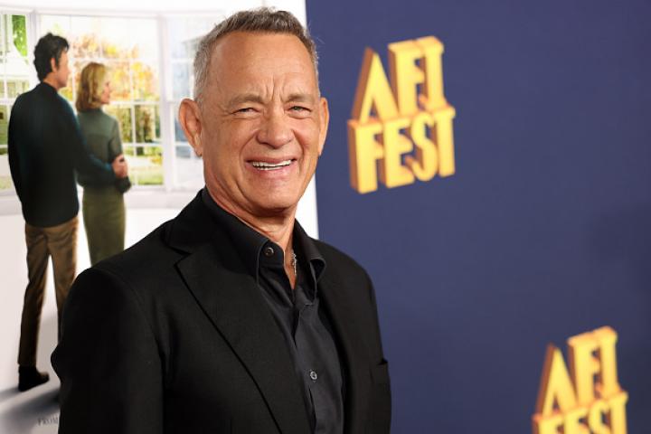 Imagen de archivo de Tom Hanks durante la presentación de la película 'Here'.