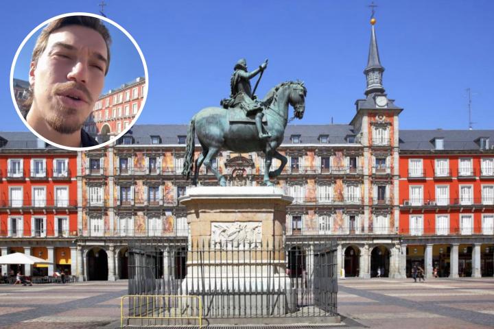 La Plaza Mayor y el tiktoker argentino Artola