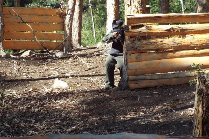 Un jugador de pintball.