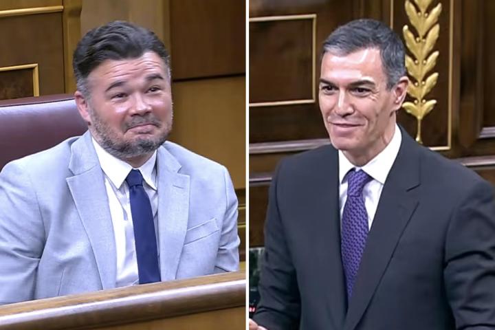 Rufián y Sánchez en el Congreso