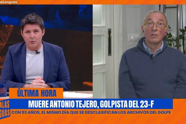 Xavier Sardà en un fotograma de 'Malas lenguas' este miércoles.