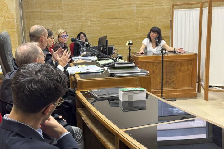 Juana Rivas, en su declaración ante el Tribunal de Cagliari (Italia)