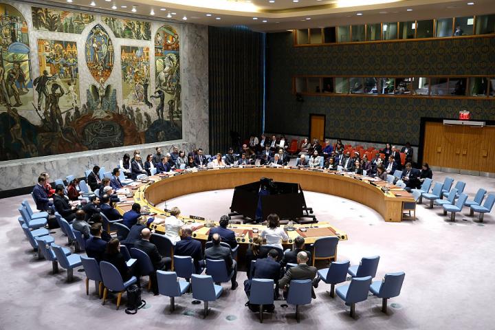 Los delegados asisten al Consejo de Seguridad de las Naciones Unidas, el 24 de febrero de 2026, en la ciudad de Nueva York (EEUU).