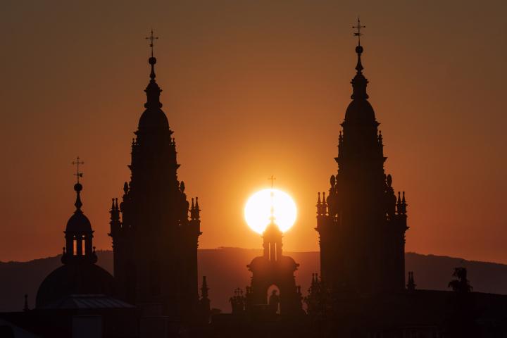 Las torres de la Catedral de Santiago de Compostela.
