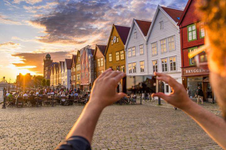 Típica imagen de la ciudad de Bergen.