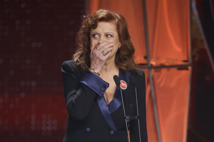 Susan Sarandon, muy emocionada al recibir el Goya Internacional en los Premios Goya 2026
