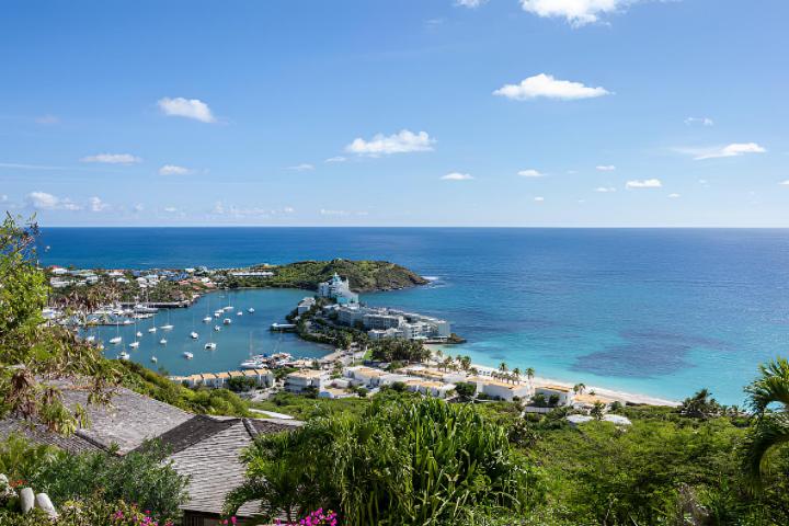 Una playa de la isla Saint Martin