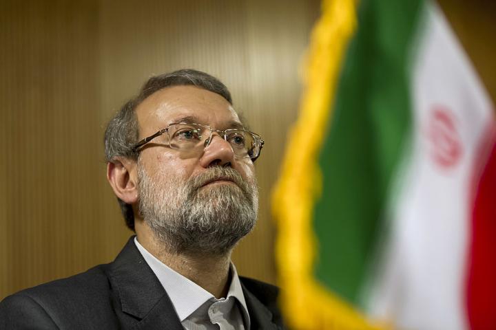 El secretario del Consejo Supremo de Seguridad Nacional de Irán, Ali Larijani, en una imagen del 9 de octubre de 2013 en Ginebra (Suiza), cuando negociaba con Occidente sobre su programa nuclear.
