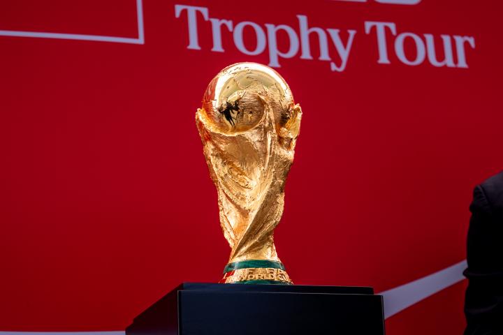 El trofeo del Mundial que se disputará este verano en Estados Unidos, México y Canadá.