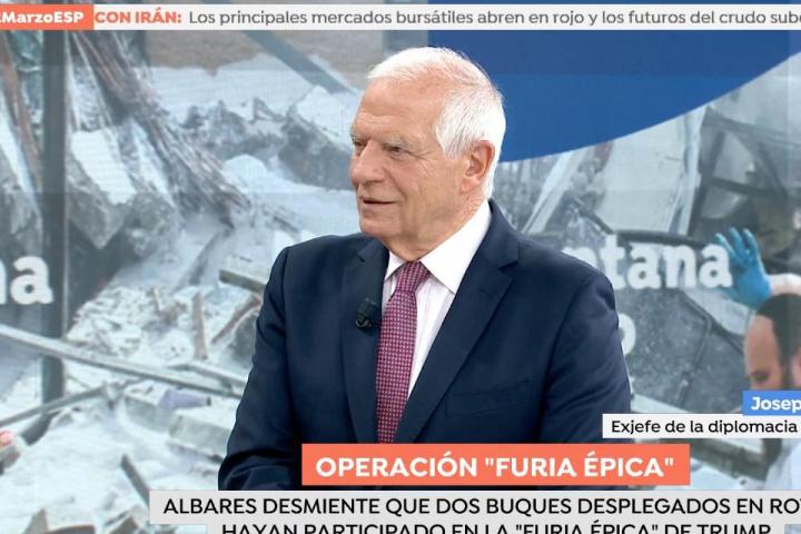 Josep Borrell, este lunes en 'Espejo Público'.