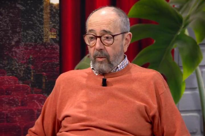 El actor Miguel Rellán en la entrevista con Miguel Manso.