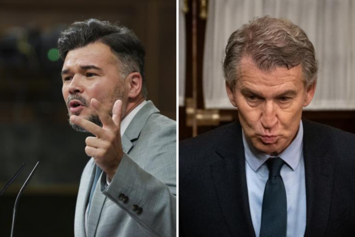 Gabriel Rufián, en una imagen de archivo, junto a Alberto Núñez Feijóo