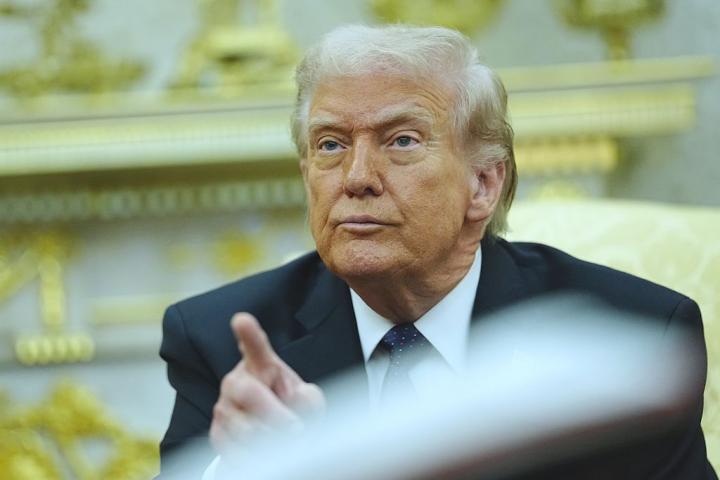 El presidente de EEUU, Donald Trump, el 3 de marzo de 2026, atendiendo a la prensa en la Casa Blanca.