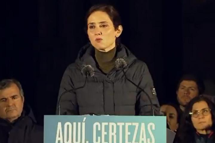 Isabel Díaz Ayuso, durante su acto en Ávila.