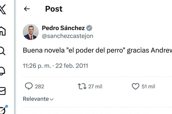 Tuit antiguo de Pedro Sánchez