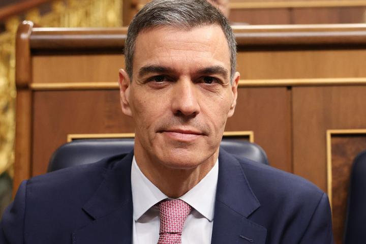 El presidente del Gobierno, Pedro Sánchez, en el Congreso.