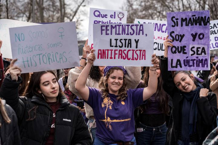 Mujeres se manifiestan este domingo en Madrid