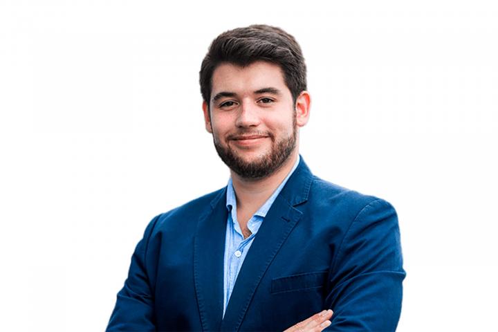 El secretario de Nuevas Generaciones del PP, Carlo Angrisano, en una imagen de la formación conservadora.