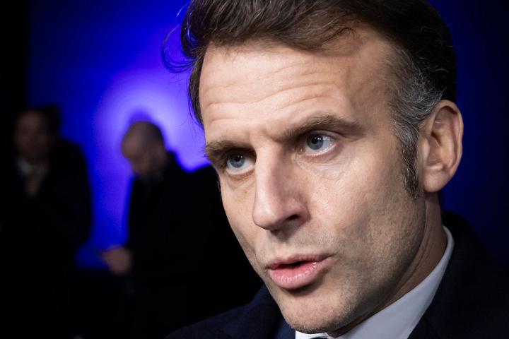 Emmanuel Macron, en una comparecencia