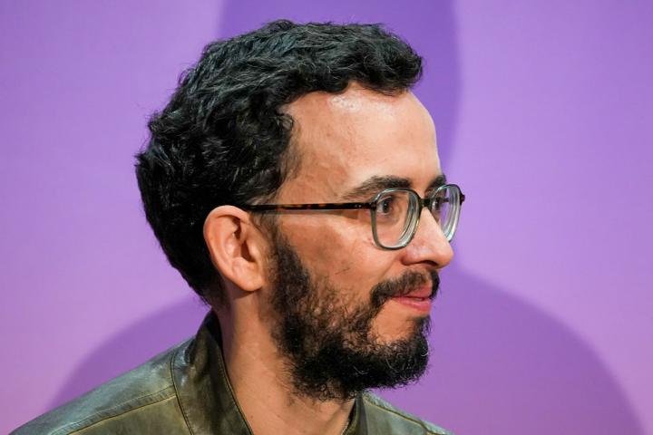 El candidato de Podemos-Alianza verde a la presidencia de la Junta de Castilla y León, Miguel Ángel Llamas
