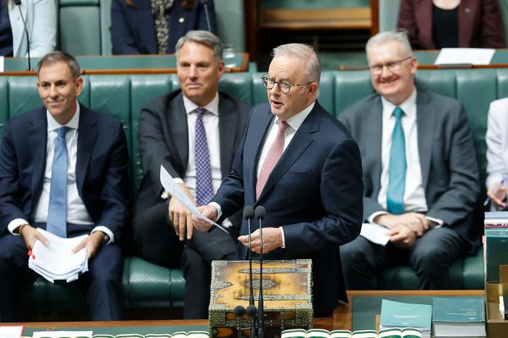 El primer ministro australiano, Anthony Albanese, en el Parlamento el 10 de marzo de 2026.
