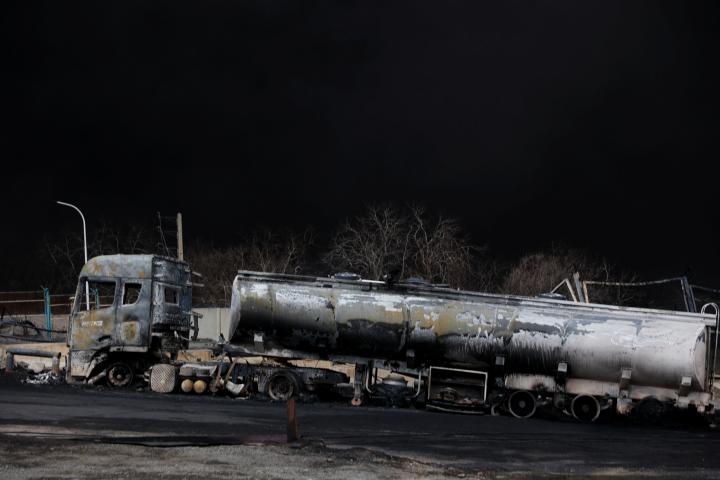 Imagen de una instalación de combustible en Irán, bombardeada por Israel y EEUU.