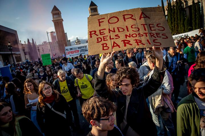 Protestas por la vivienda en Cataluña
