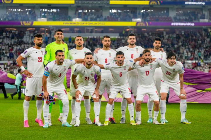 La selección de Irán, durante el mundial de Qatar de 2022