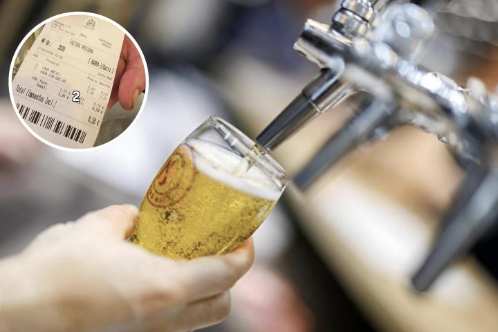 Una cerveza y el ticket del argentino