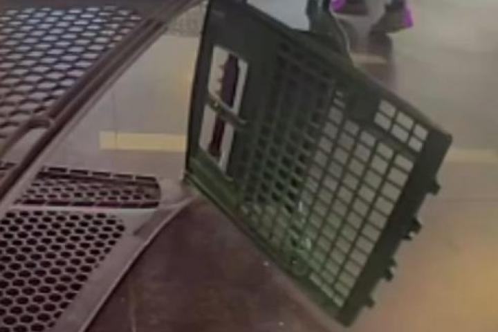 Carro de Mercadona captado con la cámara trasera de un Tesla