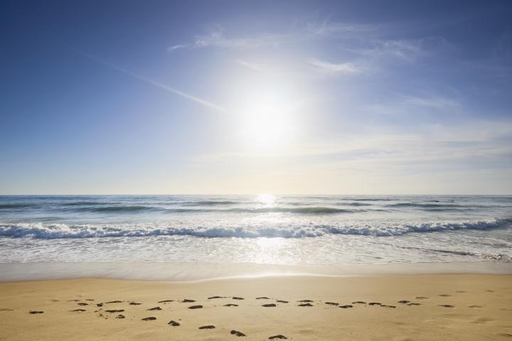 Una playa en una imagen de archivo