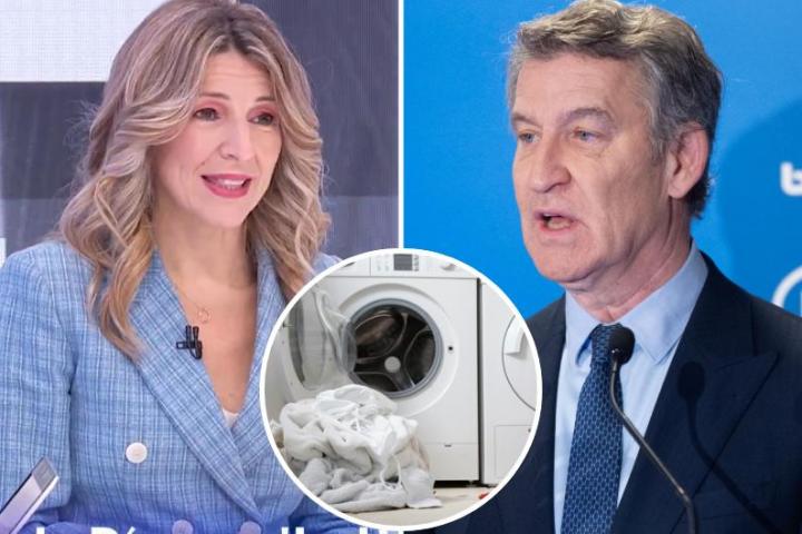 Yolanda Díaz compara a Feijóo con "una lavadora vieja".
