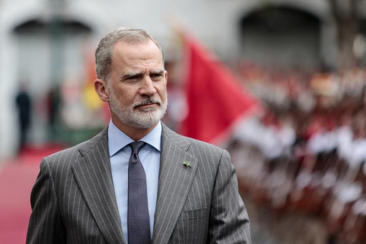 El rey Felipe VI durante su visita oficial a Bolivia