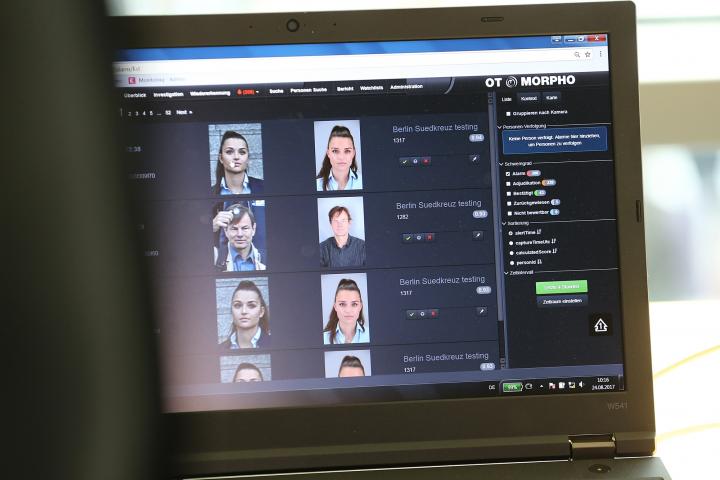 Un software de pruebas que utiliza el reconocimiento facial fotografiado en Berlín hace años.