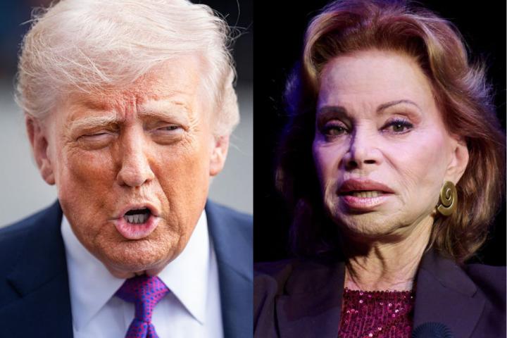 Donald Trump, presidente de EEUU, y Paloma San Basilio.