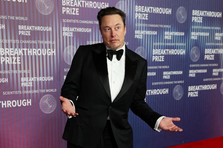 Elon Musk durante una gala en Los Angeles