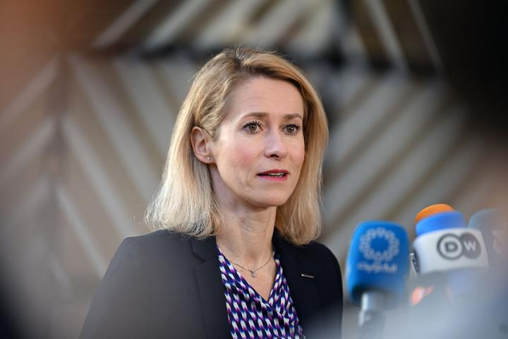 La Alta Representante de la UE para Asuntos Exteriores y Política de Seguridad, Kaja Kallas, habla con la prensa en Bruselas (Bélgica), el 16 de marzo de 2026.