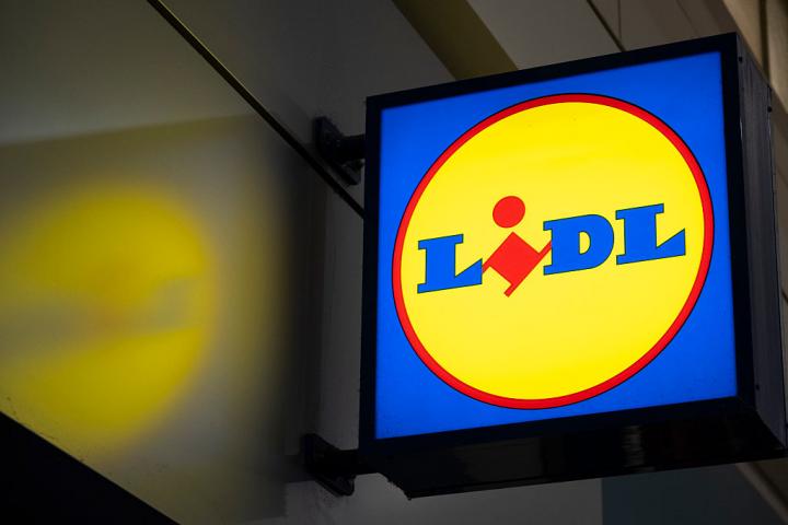 El logotipo de un supermercado de Lidl.