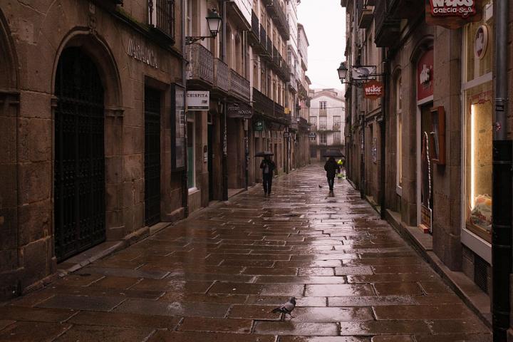 Una calle de Santiago de Compostela
