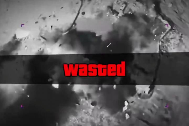 Captura de uno de los vídeos de propaganda de guerra publicado por la Casa Blanca, en el que ironiza con los bombardeos contra Irán con el popular videojuego Grand Theft Auto (GTA).