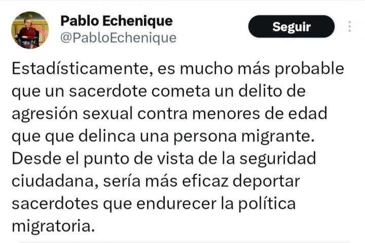 El tuit de Pablo Echenique