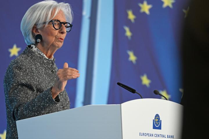 La presidenta del BCE, Christine Lagarde, este jueves.