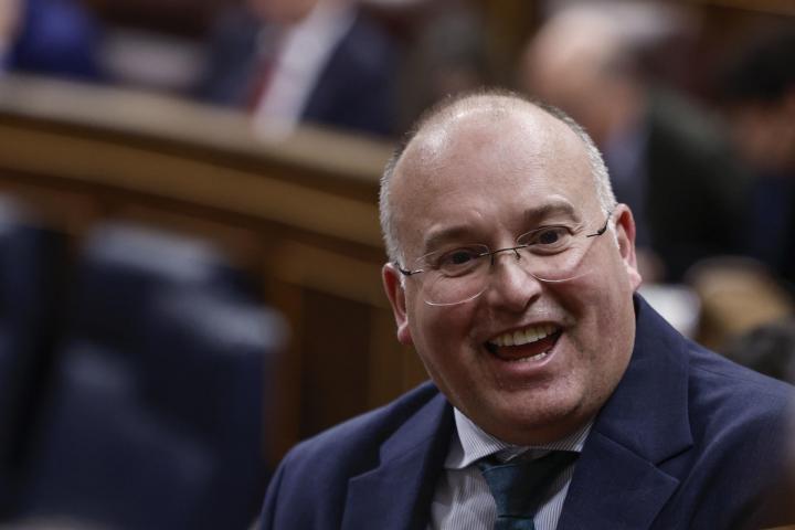 MADRID, 18/03/2026.- El diputado del PP, Miguel Tellado durante el pleno del Congreso, este miércoles. EFE/ Sergio Perez