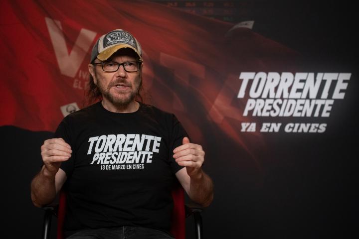 Santiago Segura en una entrevista para promocionar 'Torrente Presidente'